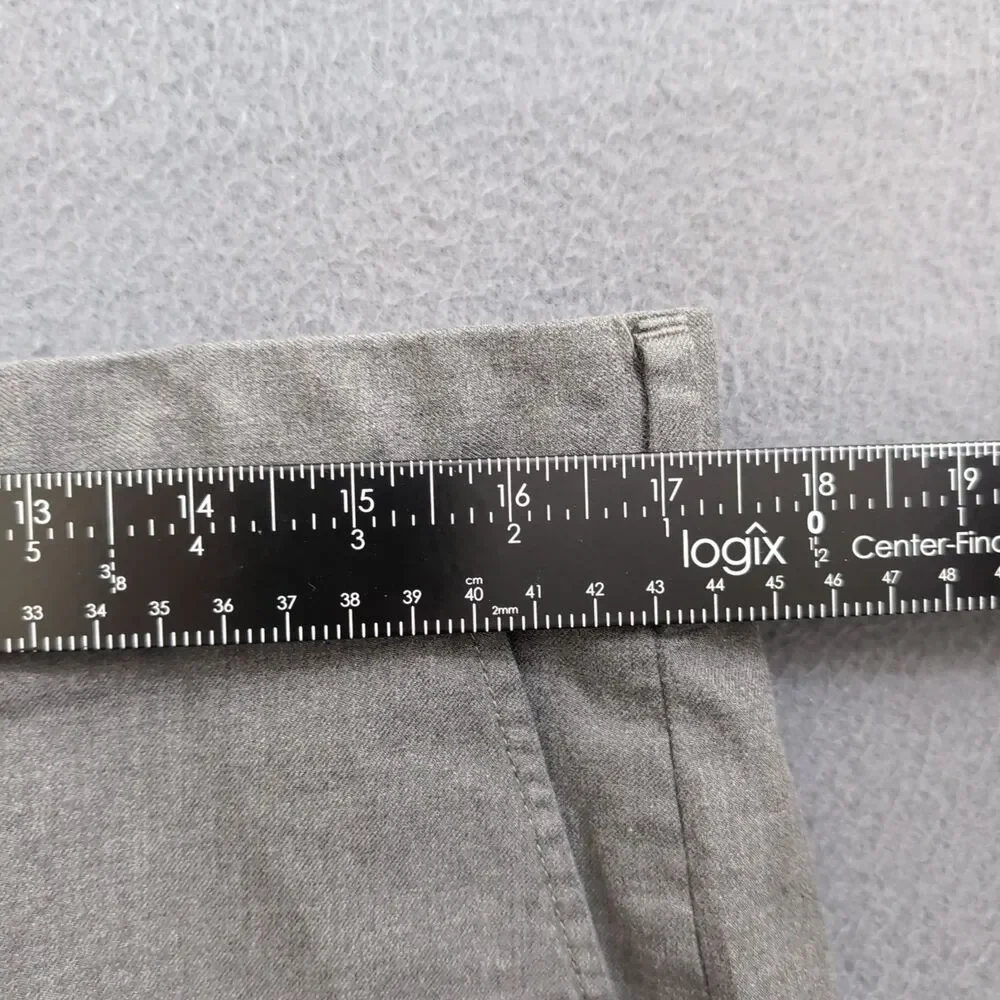 J. Crew Men 34X32 (35X31) Gray Classic Fit Straight Leg Flat Front Dress Pants